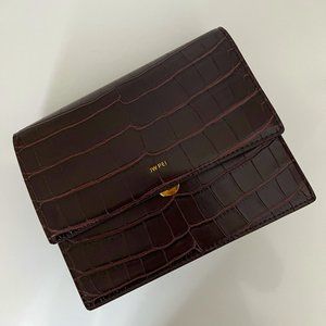 JW PEI Women's Mini Flap Crossbody - Brown Croc [NWT]